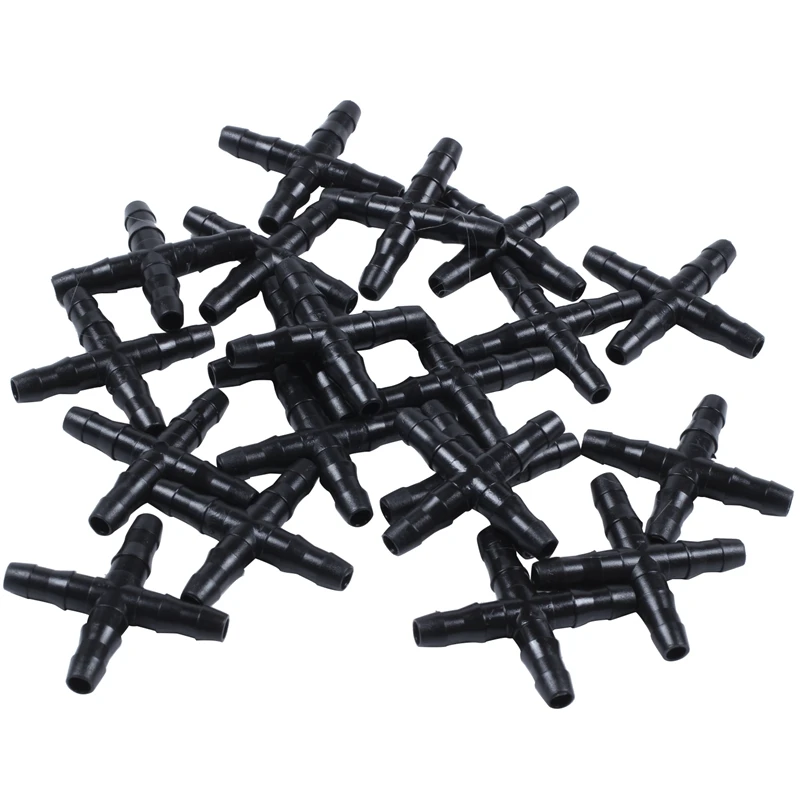 

20 шт., черная тройник для орошения, штуцер для шланга