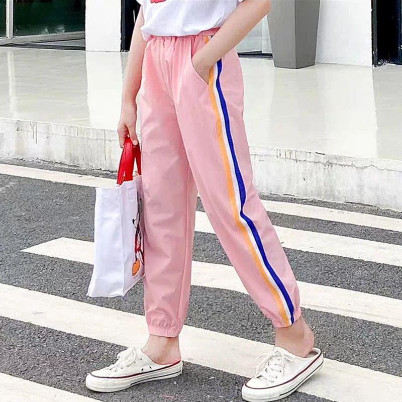 

Леггинсы детские EACHIN, шелковые, дышащие, для девочек-подростков, повседневные, брюки для девочек