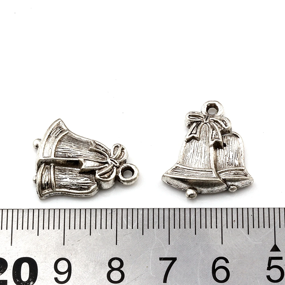 

100Pcs Alloy Mix Christmas Bell Charms Pendants For Jewelry Making Bracelet Necklace DIY Findings A-650
