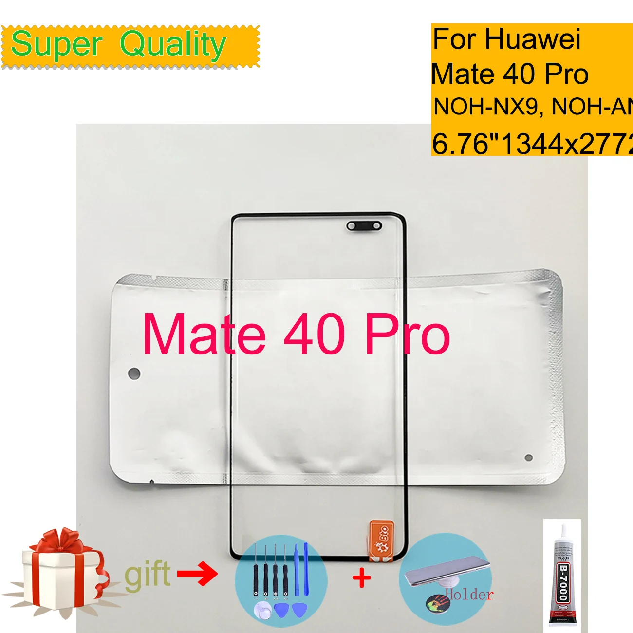 

For Huawei Mate 40 Pro NOH-NX9 NOH-AN00 Touch Screen Panel Front Outer LCD Glass Lens Replacement