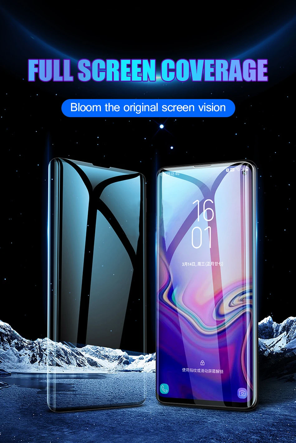 Изогнутое закаленное стекло 15D с полным покрытием 1000 шт. для Samsung Galsxy S10 Plus S9 S8 S7 Note