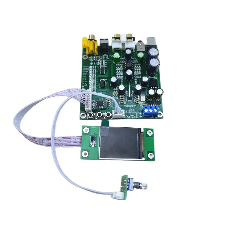 

ES9038 Q2M DAC decoder board IIS DSD fiber coaxial input 384k dop128