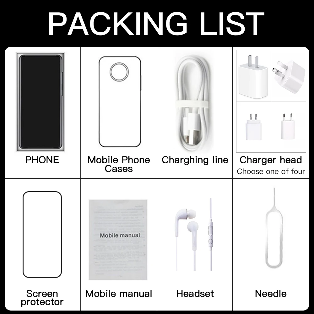 

100% Original Global Version i13 Pro SmartPhone 6.3inch Face Unlock 12GB+512GB large Screen 10-core 4G/5G Mobile Phone