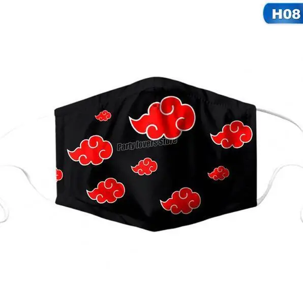Маска для рта Наруто классный шелк хлопок многоразовая Пылезащитная