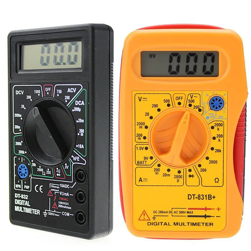 LCD Digital Multimeter Tester AC/DC Ammeter Test Lead Probe Hand Voltmeter Measuring Current Resistance Temperature Meter | Инструменты