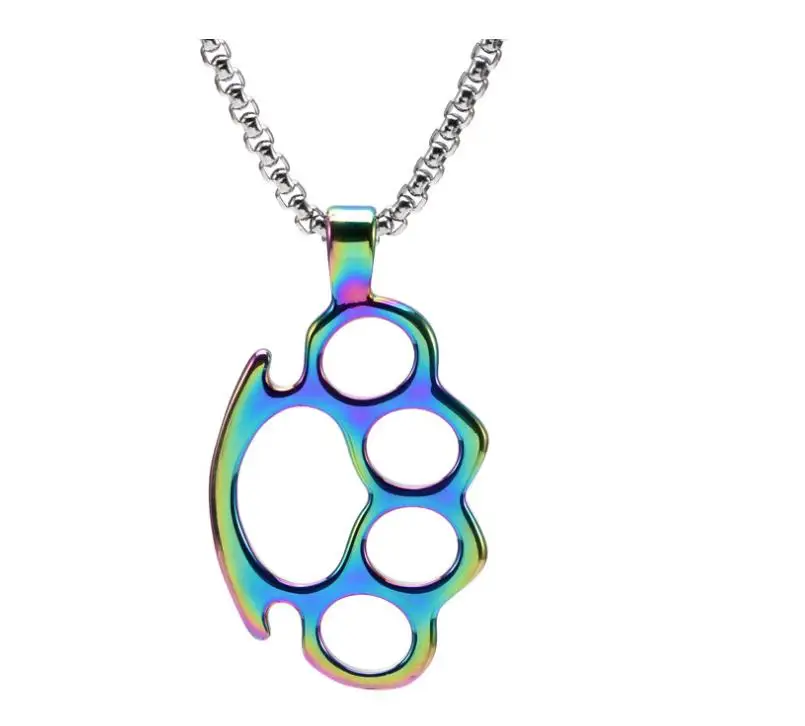 

New Creative Symbol Metal Brass Knuckle Duster Outdoor Safety-defend Portable Decorative Pocket EDC Small Tool