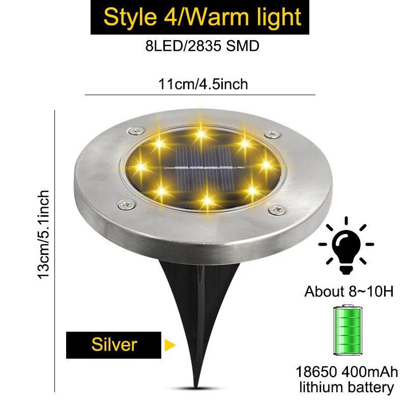 

Солнечный светильник AMARYLLIS IP65 8 LED