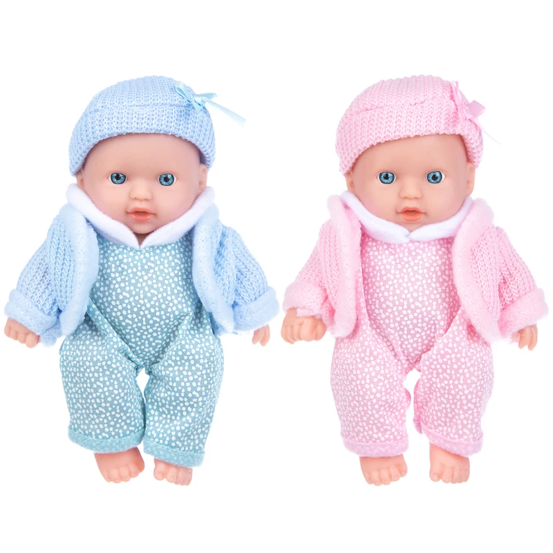 

8inch white baby simulation doll rebirth Doll Fashion dressing doll house toys