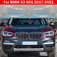 auto light caps for bmw x3 g01 2017 2021 car transparent lampshade lamp shade front headlight cover glass lens shell
