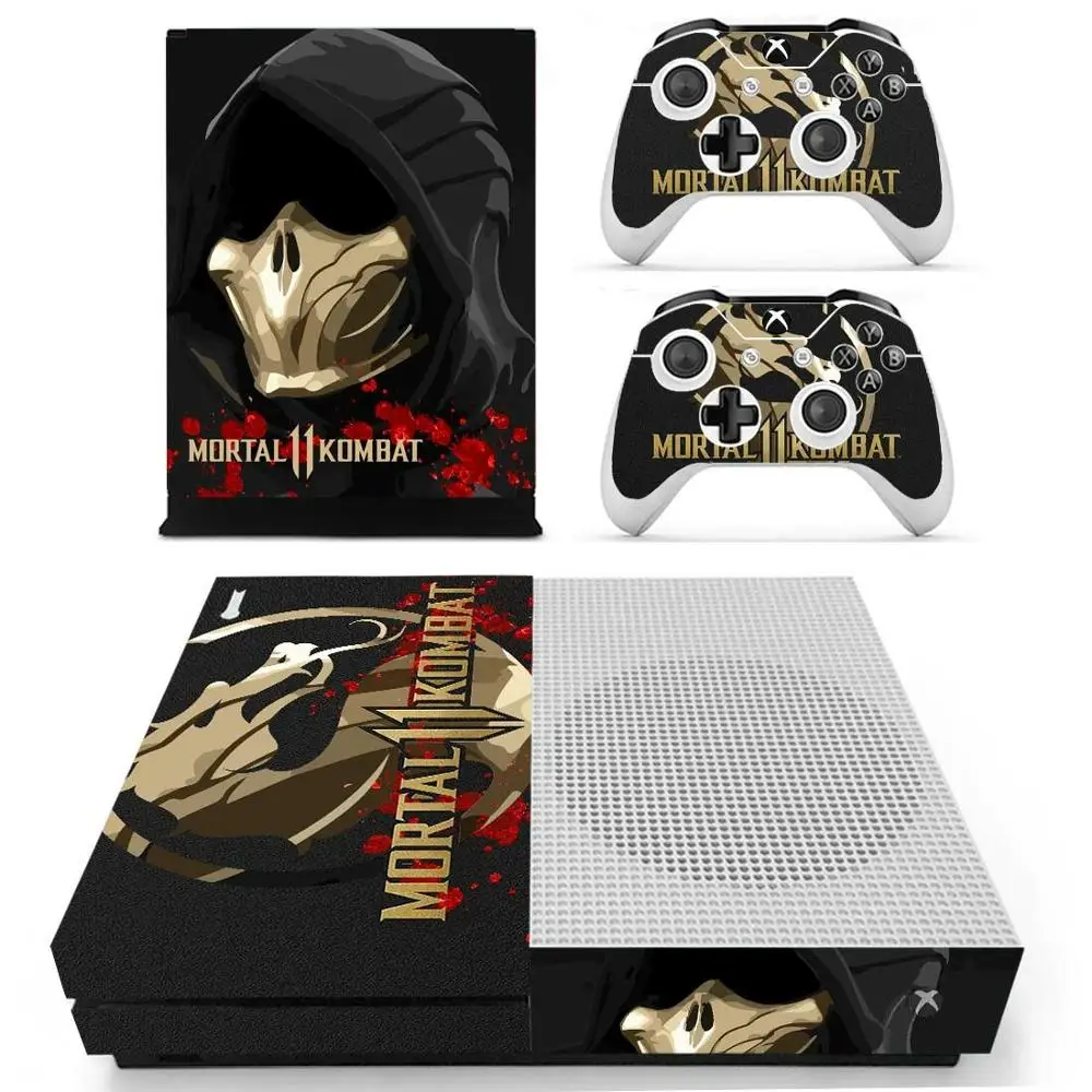 Mortal Kombat 11 Наклейка Обложка для консоли Xbox One S Kinect и 2 контроллера Slim Скины s винил |