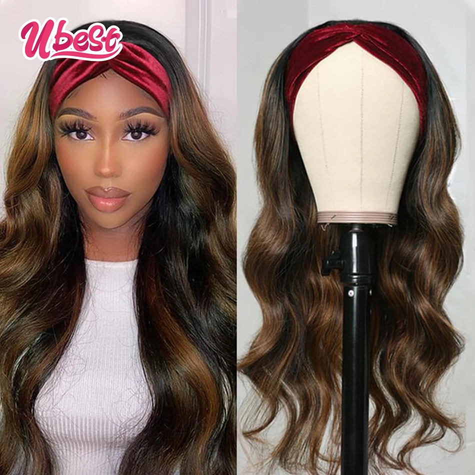 

Ubest хайлайтер коричневый 1B/99J телесная волна искусственные человеческие волосы бразильские Натуральные Цветные человеческие волосы парики...