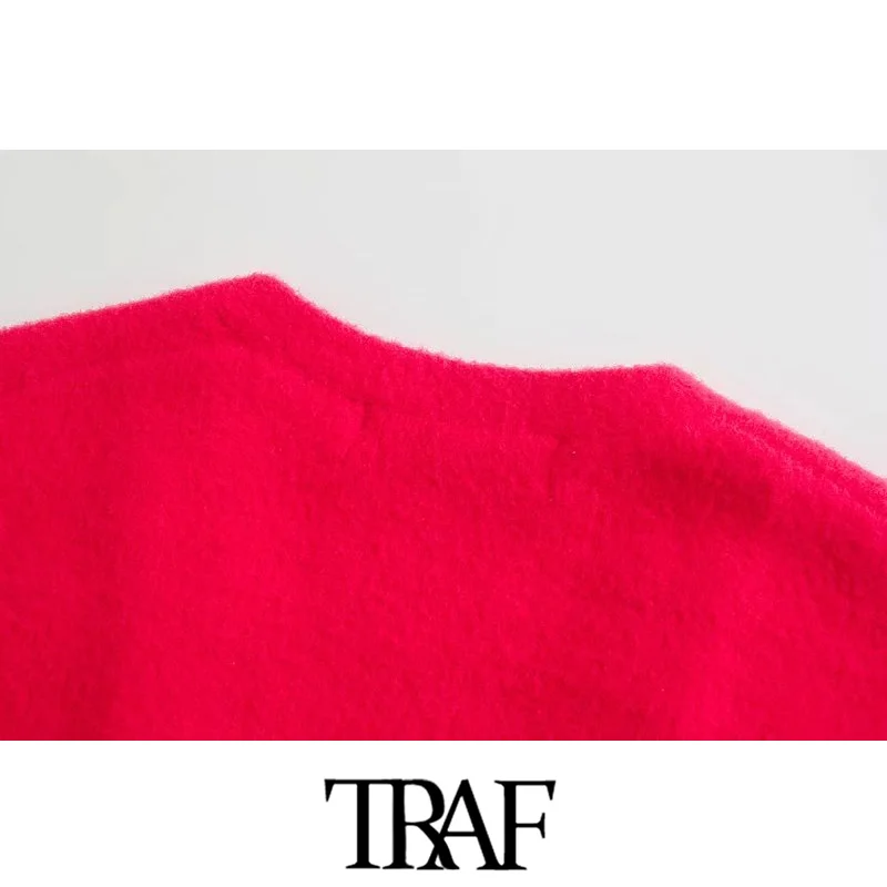 Женский вязаный кардиган с пуговицами V-образным вырезом и длинным рукавом |