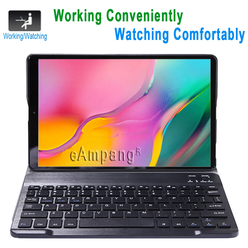 Чехол с клавиатурой для Samsung Tab A 8 0 2019 кожаный чехол T290 T295 английский русский