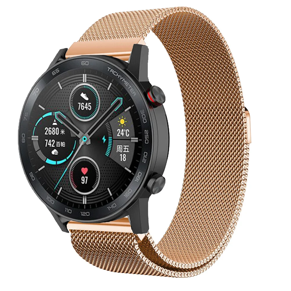 Ремешок для часов Huawei Honor magic Watch 2 GT GT2 46 мм 42 магнитный Миланский Браслет из