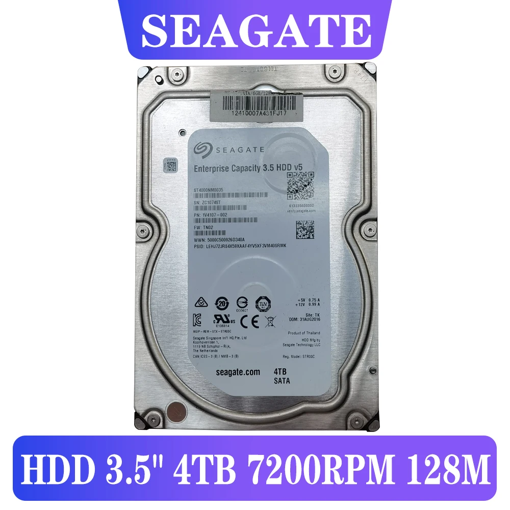

Б/у жесткий диск Seagate enterprise для galaxy SATA интерфейсный серверный жесткий диск 4t6t8t10t12t14t16t [st4000nm0035] 4 ТБ