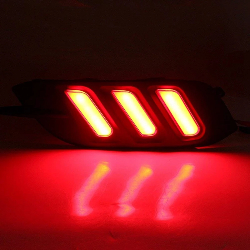 1 пара Красный Светодиодный отражатель заднего бампера тормозной задний