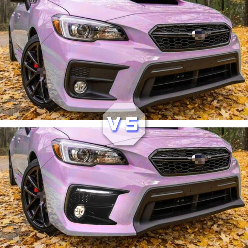 

LED DRL Daytime Running Light + Amber Dynamic Led Turn Signal Bezels Fog Lamp For Subaru WRX STI 18-20 Limited Switchback White