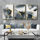 Современные абстрактные картины на холсте, черного и золотого цвета настенные картины Nordic Плакаты и печатает фотографии для Гостиная домашний декор