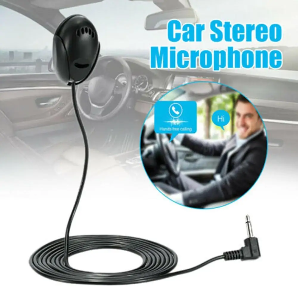 

3.5mm Wired Paste Type External Car Navigation GPS Microphone Car Audio Mic For laptop DVD Radio Stereo Player Meeting Speaker