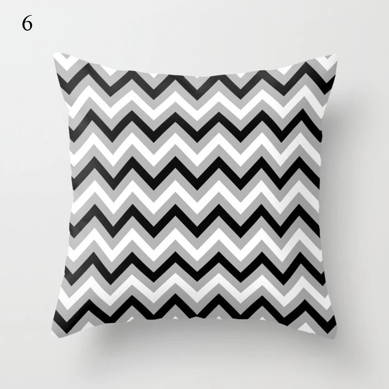 

1 PC Grey Pillow Cover Geometric Print Pillowcase Grey Polyester Pillowcase Grey Geometric European Style Throw Pillows