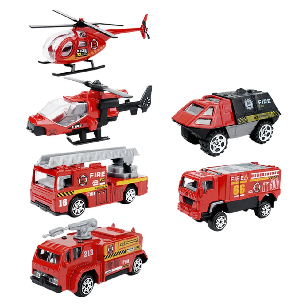 

1 Set/6pcs Fire Engineering Car Toys Mini Car Models Creative Children's