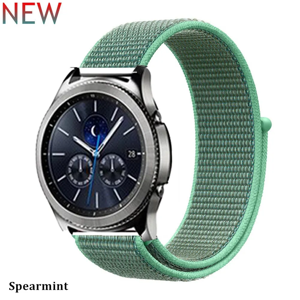 spearmint 31 Ремешок 20 мм/22 мм для gear s3 Frontier samsung Galaxy watch Active2 ремешок для huawei Watch GT 2 46 мм 42 мм аксессуары для браслетов correa - Цвет ремешка: spearmint 31