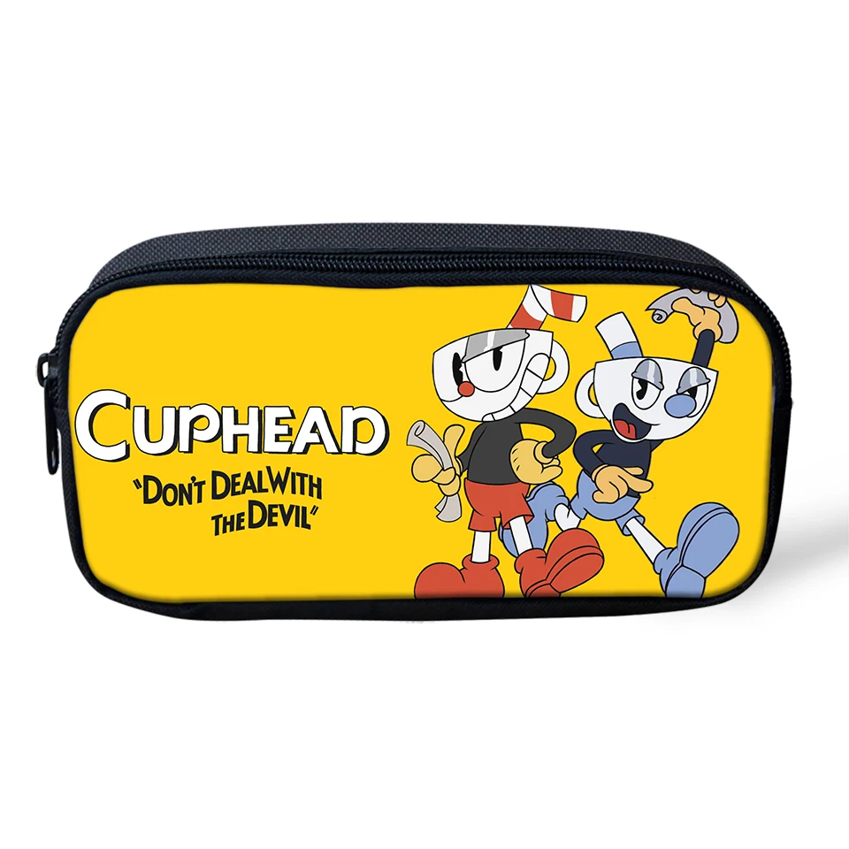 HaoYun/детский чехол карандаш с рисунком из мультфильма Cuphead Mugman детские сумки ручки