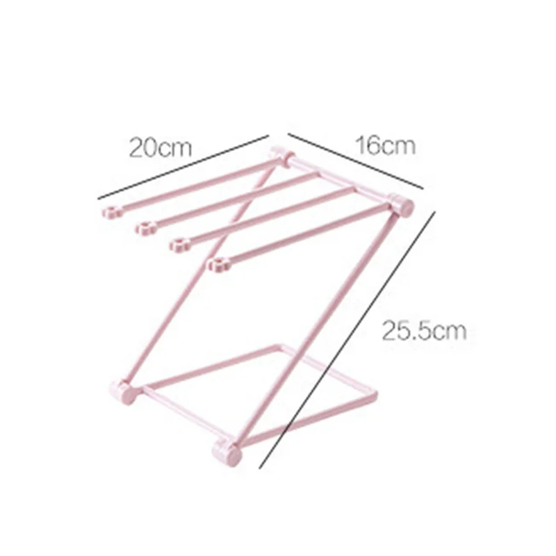

Foldable Plastics Towel Racks Kitchen Storage Sink Rag rack Vertical Countertop Cloth Drain Water Cup No-Punch Household Gadget