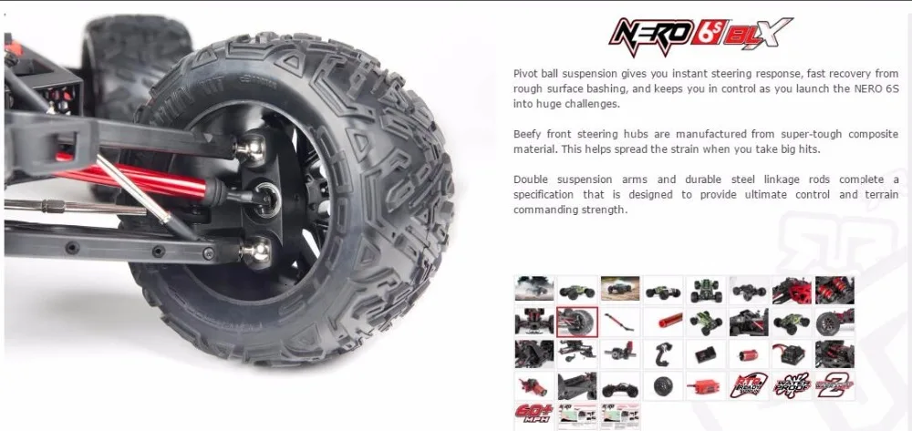 Arrma Nero 6s бесщеточный водонепроницаемый blx 1/8 RTR scale 150A ESC 4wd monster truck-без дифференциального замка версия