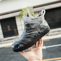 rain shoes mens low heeled anti skid and wear resistant car washing boots chef shoes camouflage shoes waterproof rubber shoes