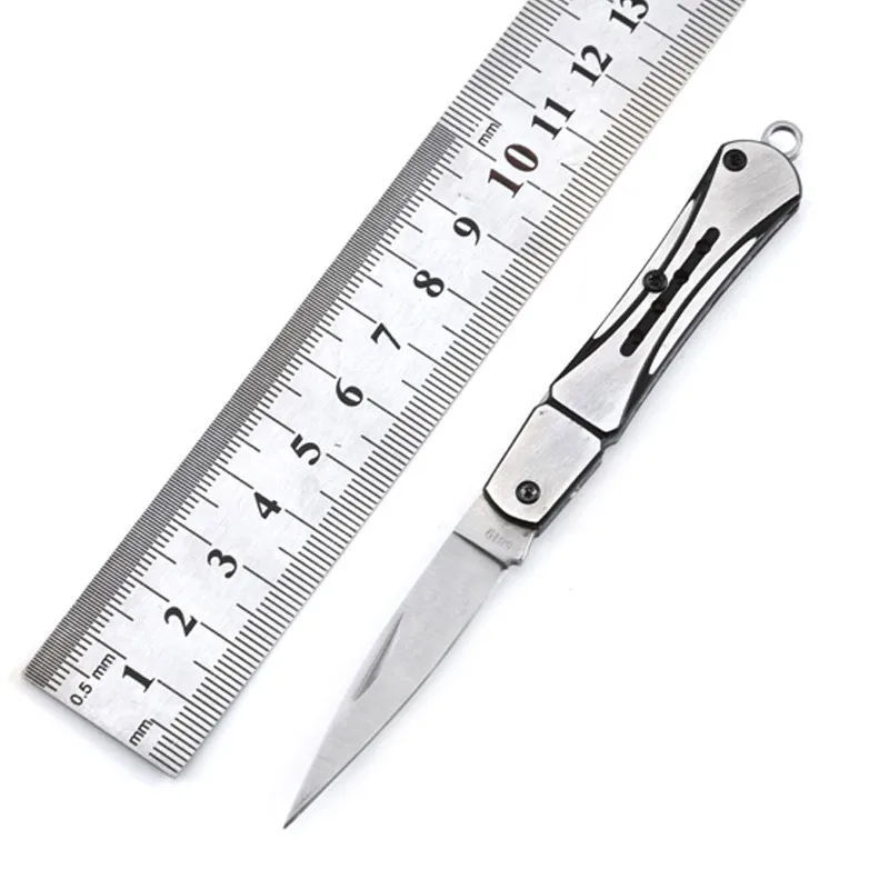 

13CM Aluminum Handle Folding Knife Stainless Steel Self-defense Short Knife Portable Knife