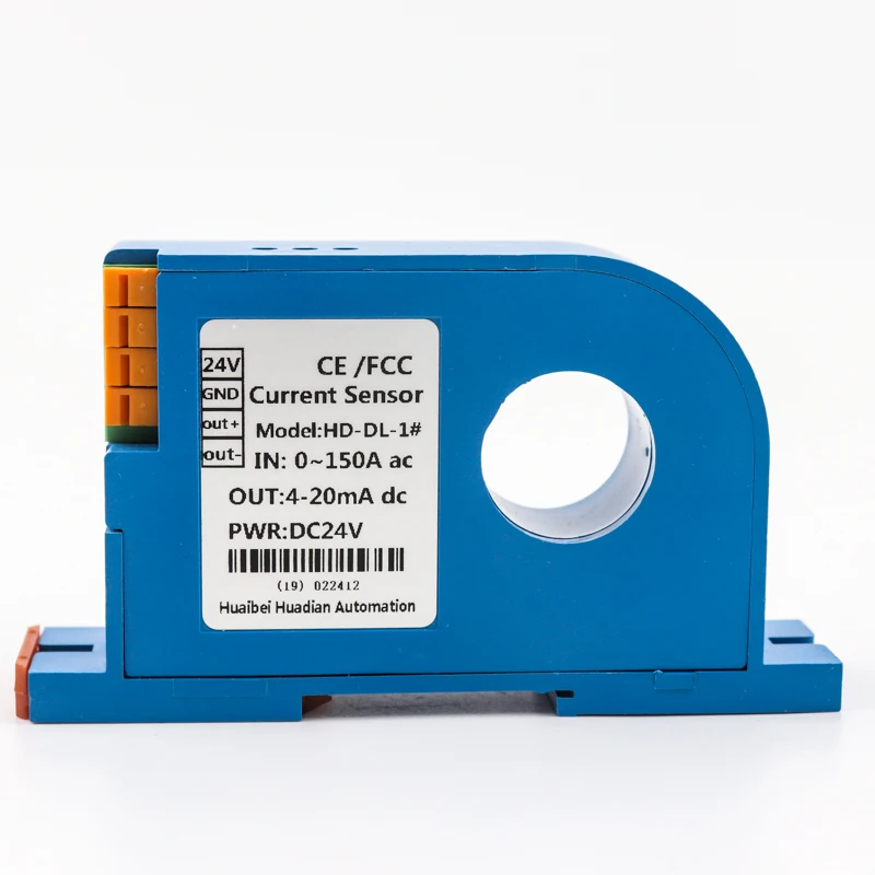 

DIN rail mounting 200A input 25mm open loop 420ma ac current sensor