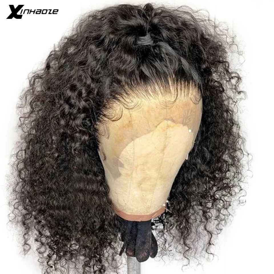 150% плотность человеческие волосы на кружеве парики Кудрявые бразильские remy