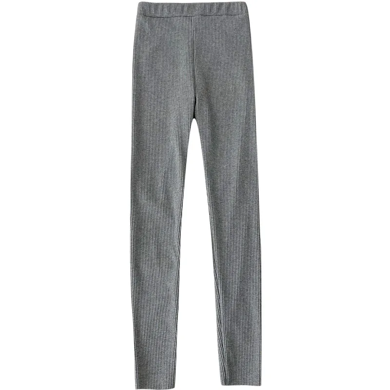 

Yeeloca Black Thin Skinny Pants 2021 Spring Summer New Women's Elastic Waist Straight Trousers Korean Gray Pencil Pants