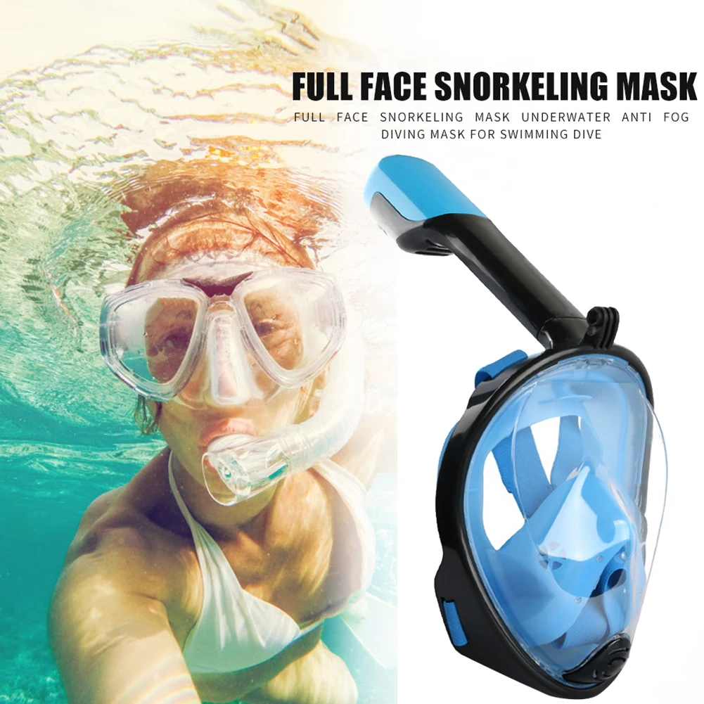 

Full Face Scuba Snorkeling Face Mask Underwater Diving Respirator Goggles Snorkeling Set Respiratory Masks Safe and Waterproof