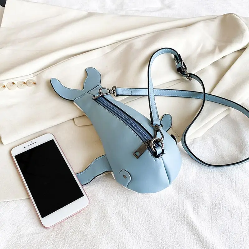

Women Ladies Cute Whale Shape Crossbody Shoulder Bag PU Leather Tote Purse Handbag Purse Satchel