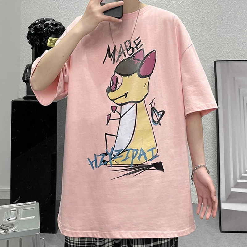 

Мужская летняя футболка из искусственного хлопка, с коротким рукавом, размеры до 5XL