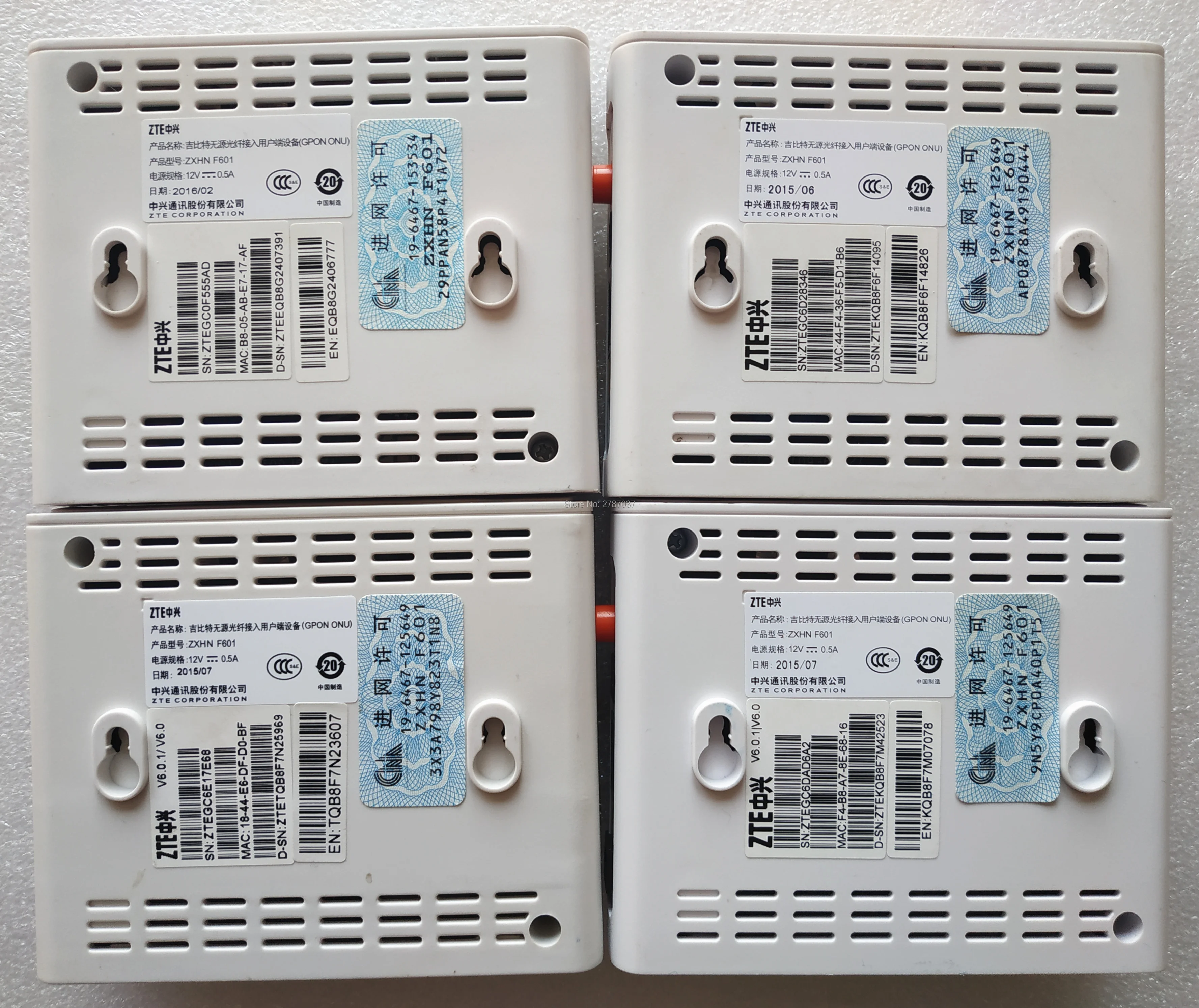 Б/у оптический сетевой терминал ONT оптоволоконный сетевой модем GPON zte F601 английская версия