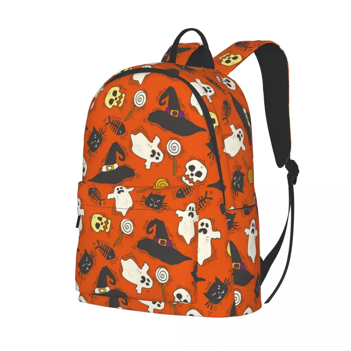 

2021 Casual Backpack Halloween Ghost Hats School Bag for Teenage Travel Tote Packbag