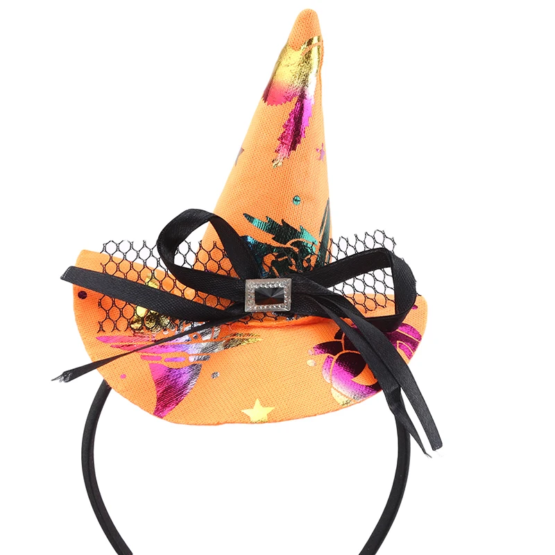 Повязка на голову в виде тыквы для Хэллоуина оранжевый головной убор ведьмы