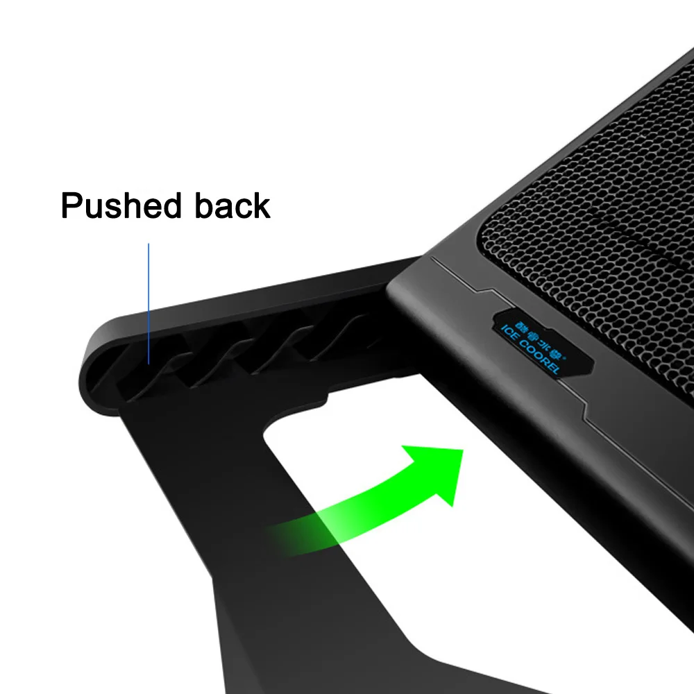 

Laptop cooler, cooling fan and 6 2 USB ports, laptop cooling pad, support 12-15.6 inch Laptop, new