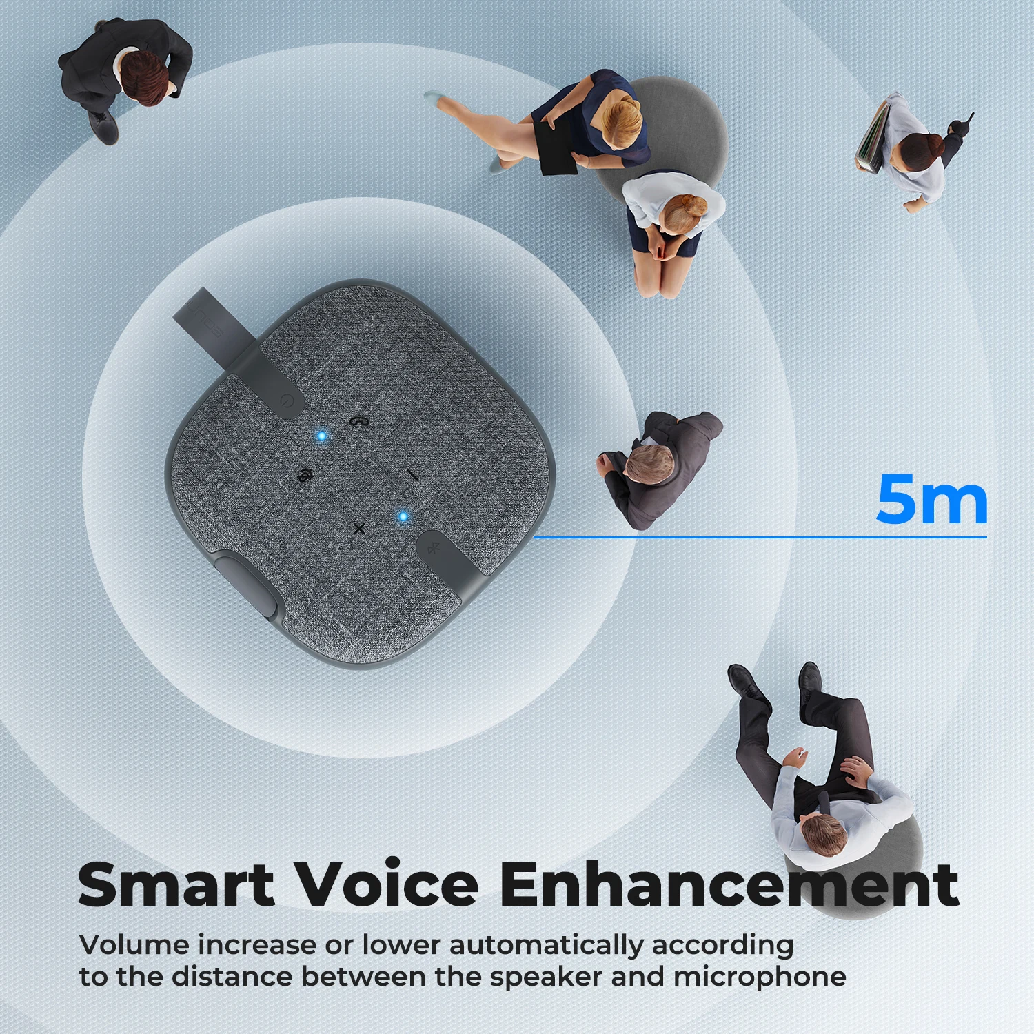 Bluetooth-колонка SOUNDPEATS PureVoice 4 микрофона