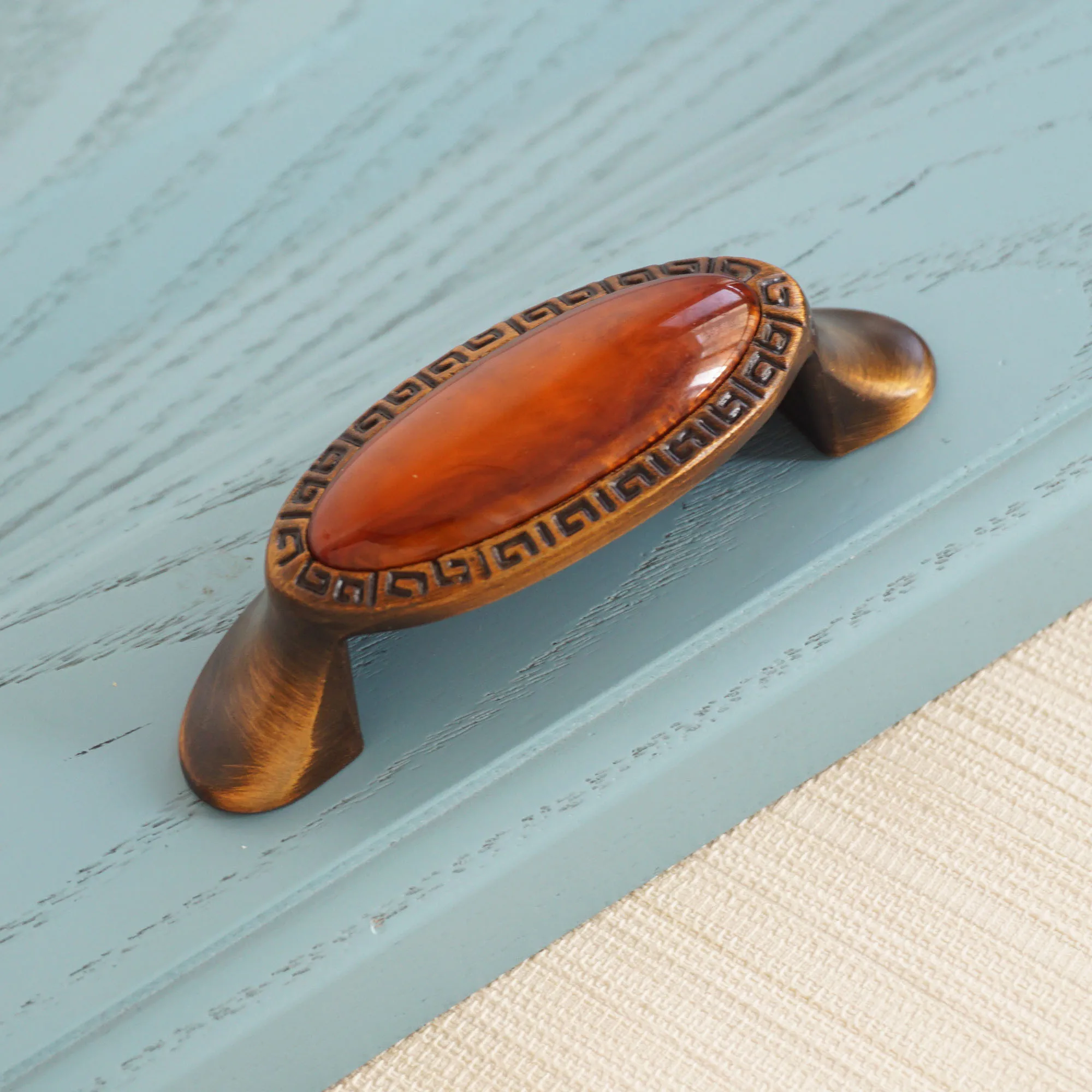 2 5 &quot3 75&quot &quotантичная латунь выдвижные ручки двери красные керамические для