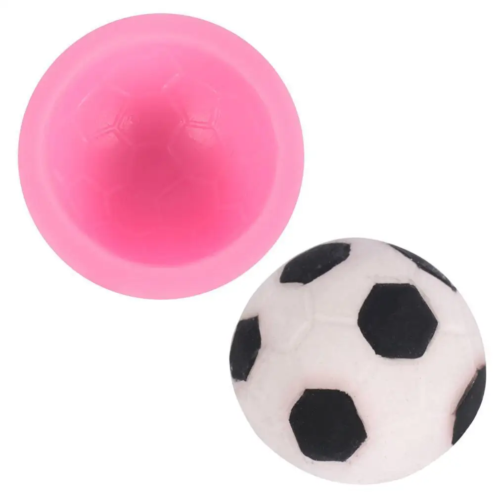 

Silicone Football Cake Molds Soccer Party Fondant Cake Chocolate Candy Mold Resin Clay Mould Ice Block Soap Baking Mold