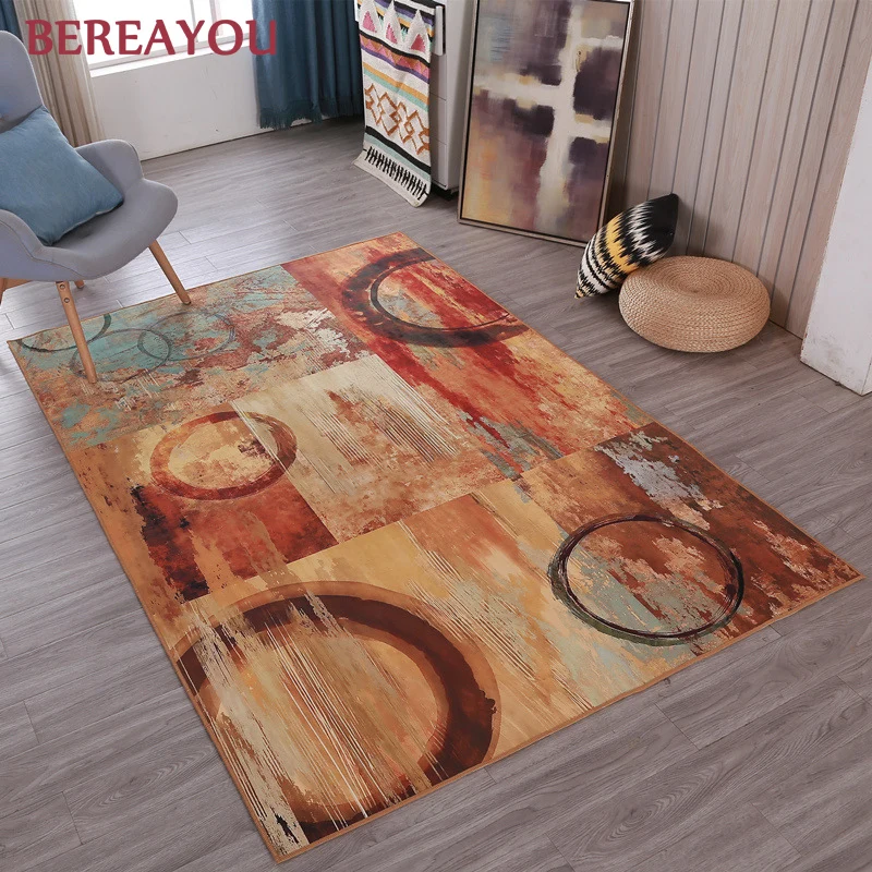Современные ковры из полиэстера с рисунком карты большой ковер для гостиной