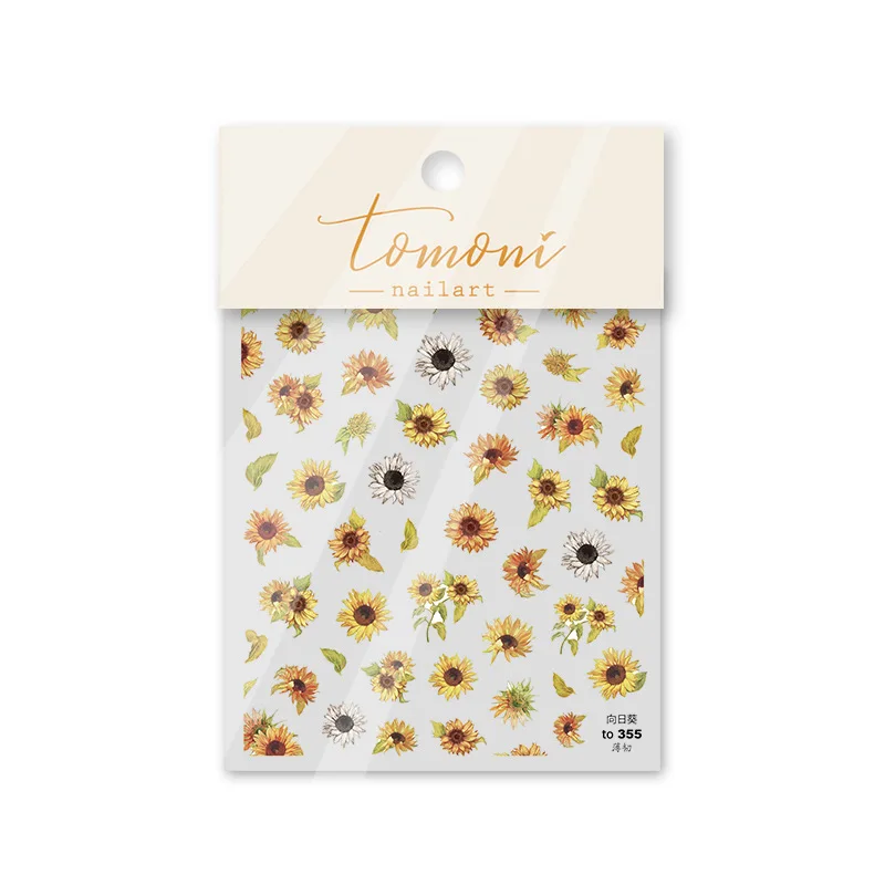 

1Pcs Summer Sunflower Nail Stickers Blossom Florals Daisy Nail Art Water Decals Transfer Foils Sliders Decorations For Manicure