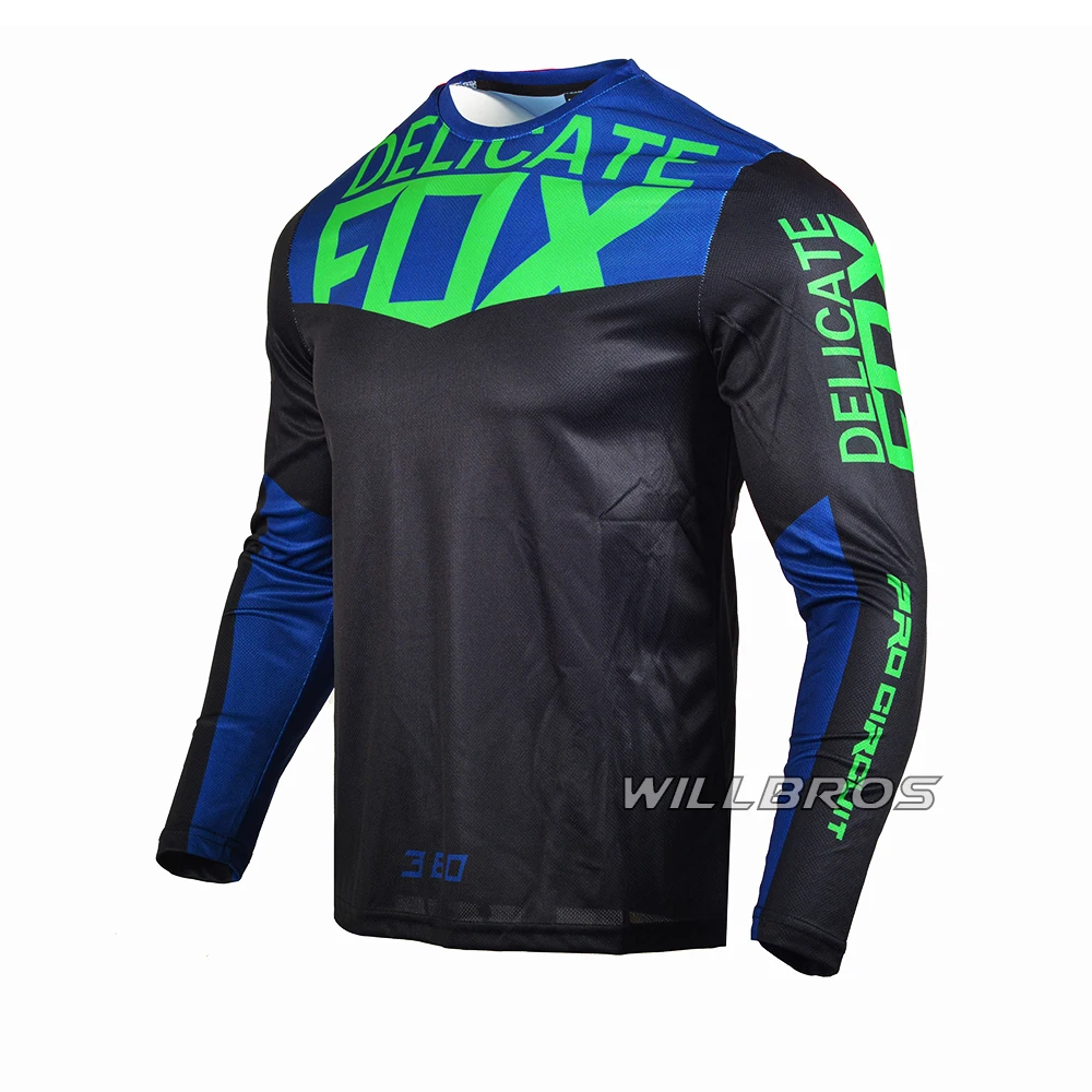 Футболка для мотокросса из Джерси с длинным рукавом изящная лиса 180 | Автомобили и