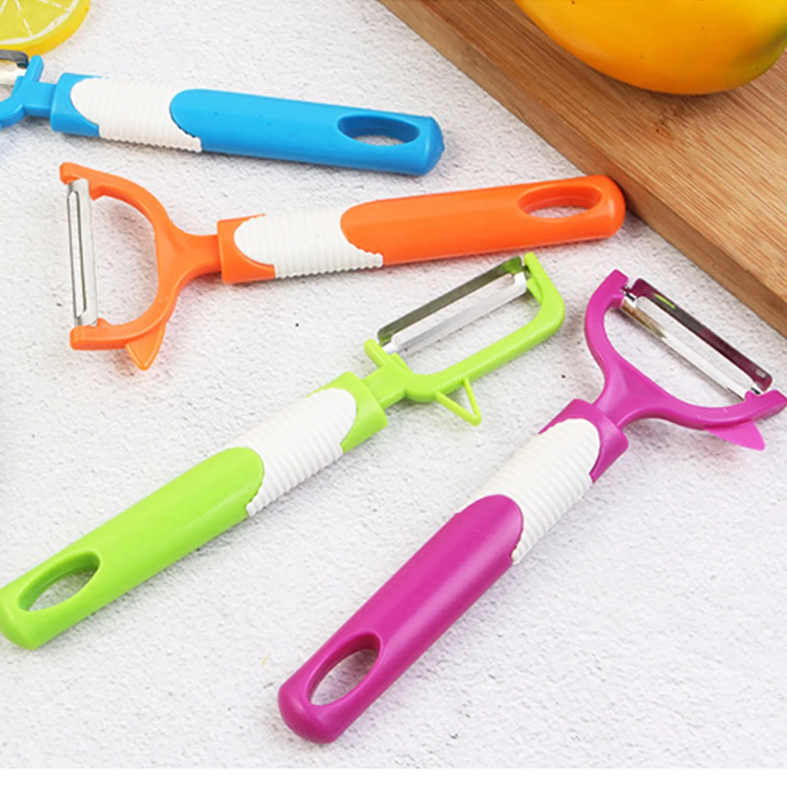 1 шт. 2 в Овощечистка цитрусовый лимонный из нержавеющей стали для моркови и