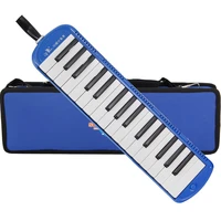 swan 32 keys electronic keyboard piano blue digital piano mouth organ with blowpipe carryying case keyboard instrument