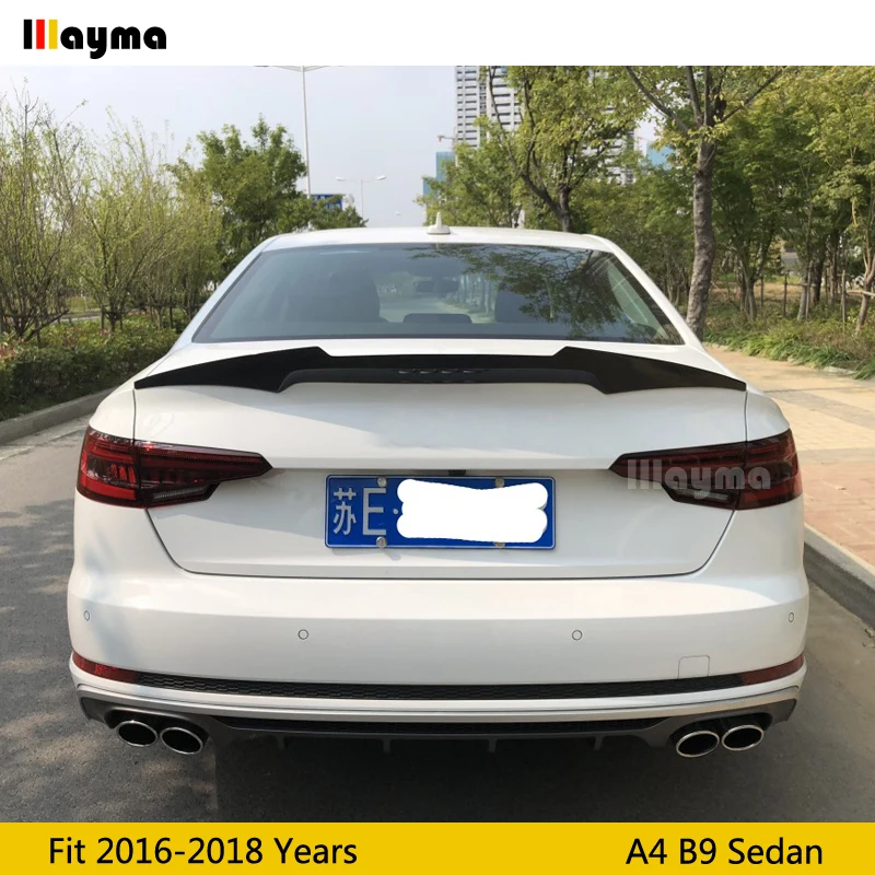 Стильный спойлер M4 для заднего багажника из углеродного волокна Audi A4 B9 Седан